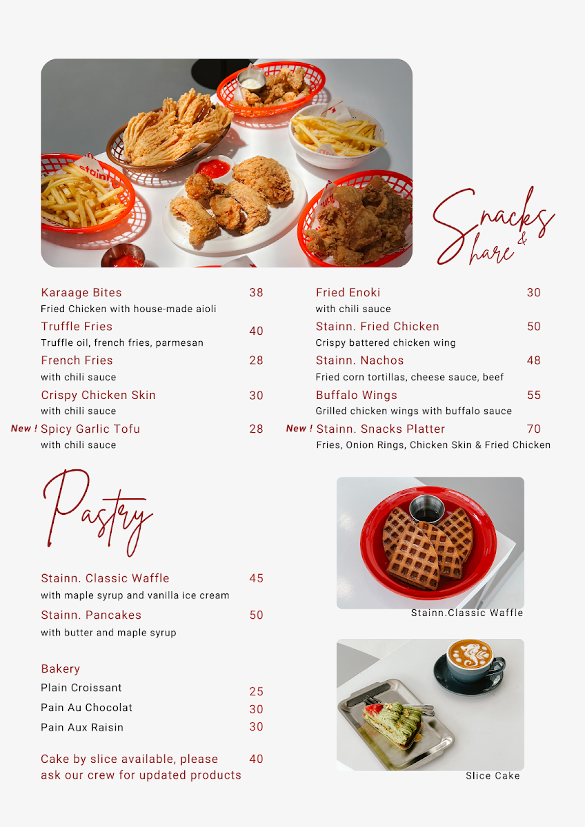 Stainn Cafe Photo Menu 1