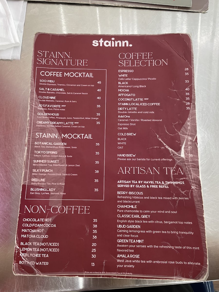 Stainn Cafe Photo Menu 9