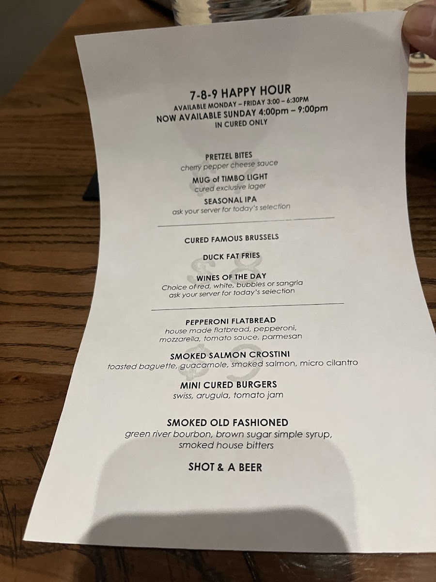 Cured 18th & 21st Photo Menu 10
