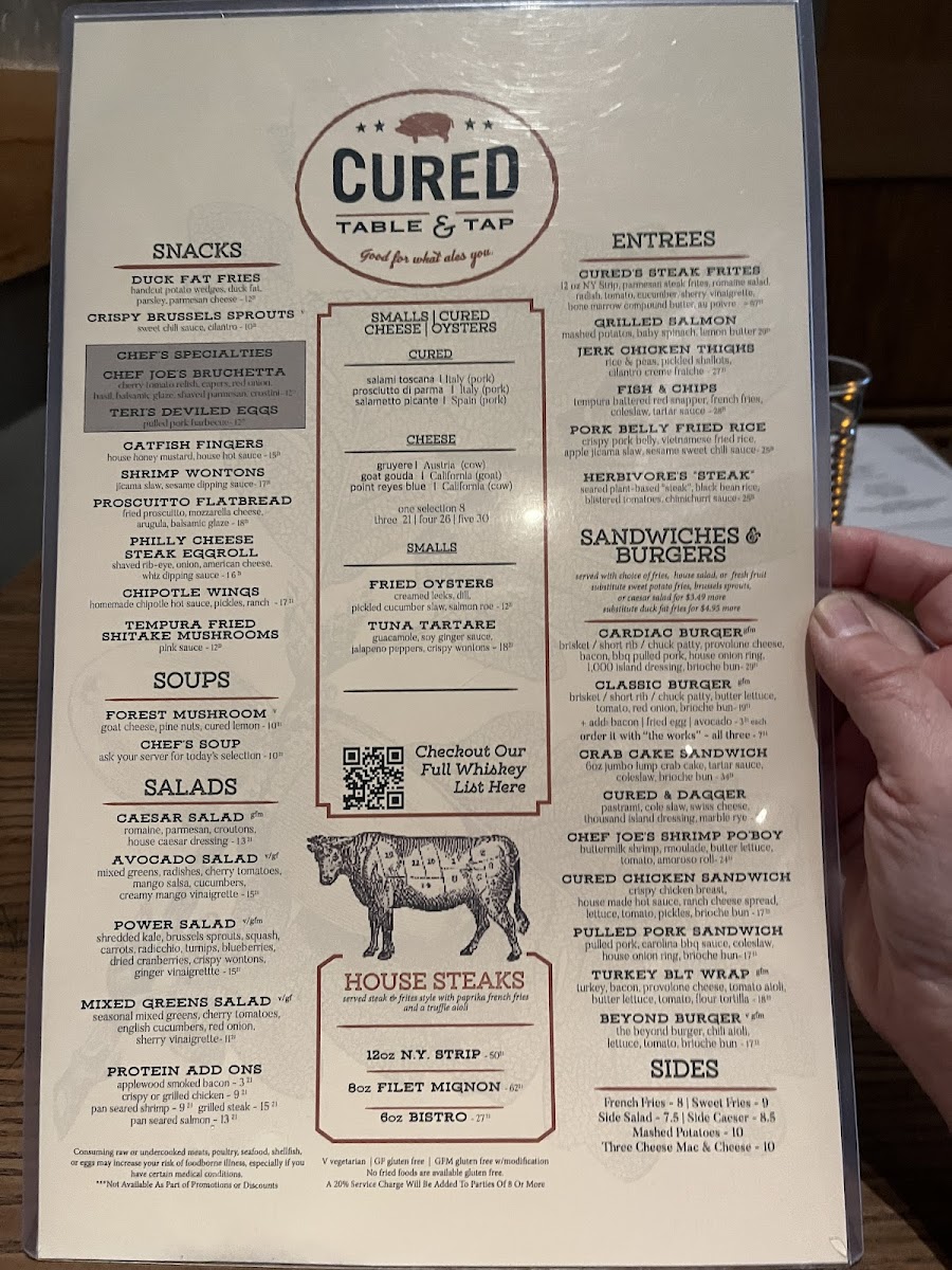 Cured 18th & 21st Photo Menu 2