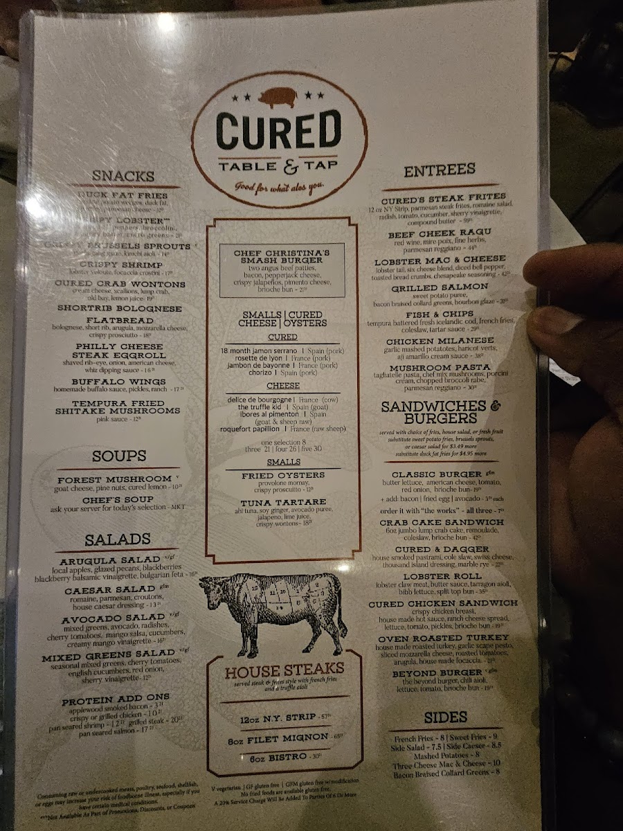 Cured 18th & 21st Photo Menu 3