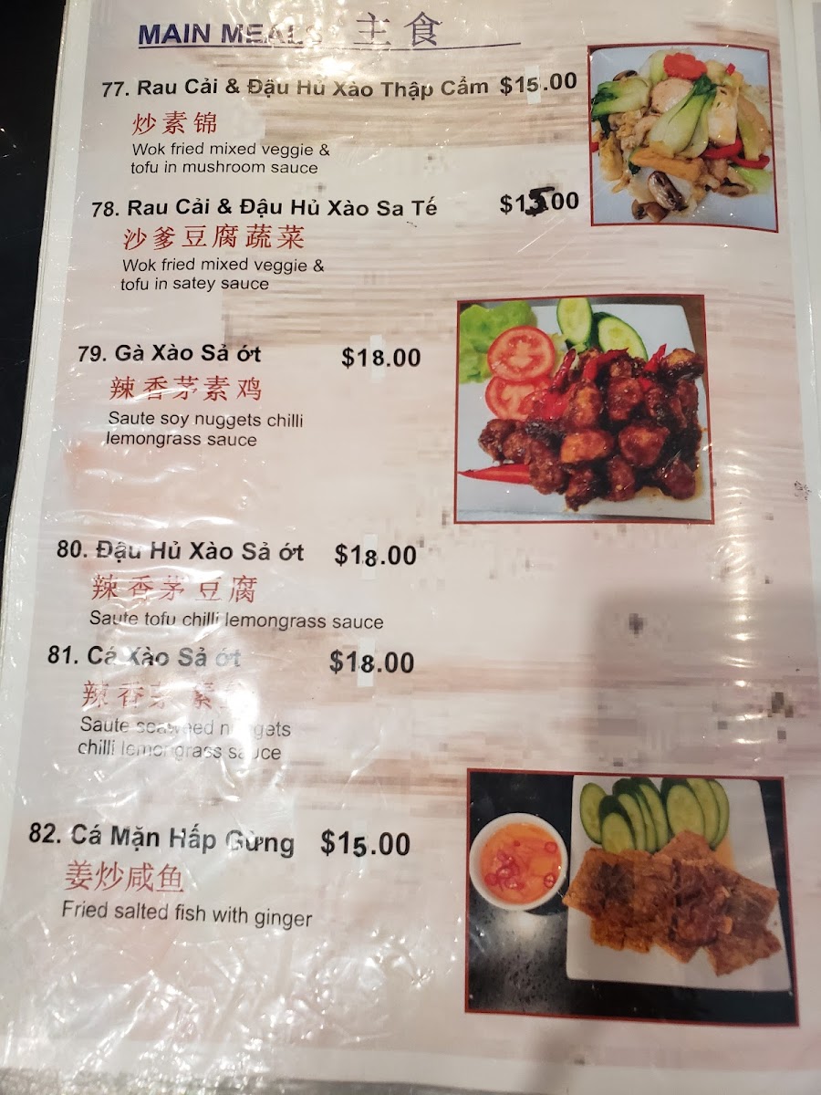 Simple Asian Vegetarian Cuisine Photo Menu 6