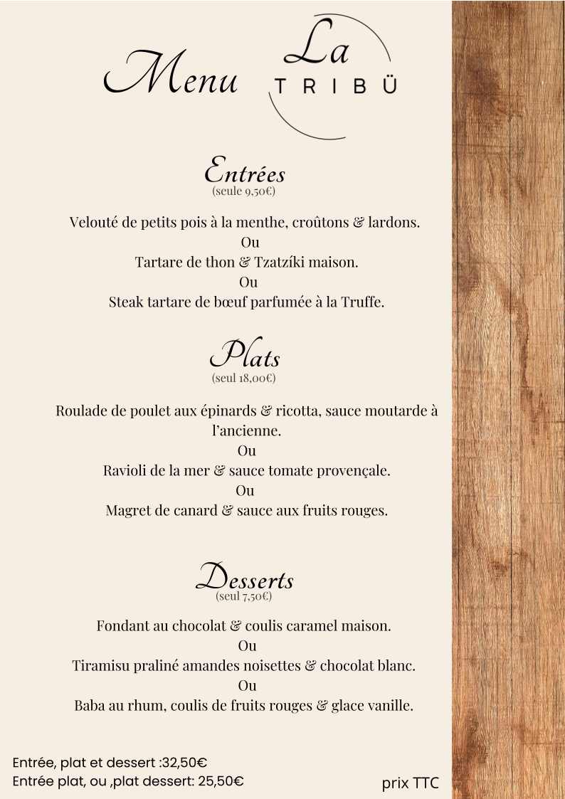 La tribü Restaurant Photo Menu 2