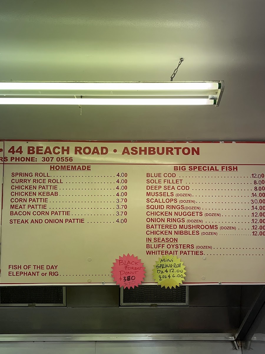 Beach Road Fish & Chips Photo Menu 2
