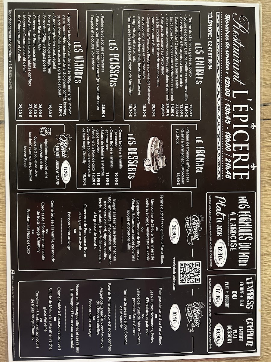 L'Epicerie Photo Menu 1