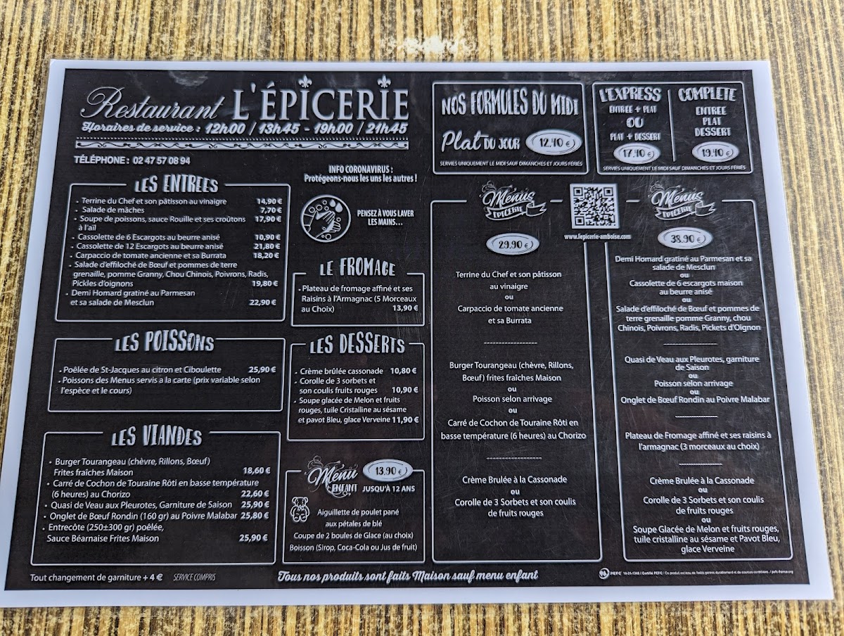 L'Epicerie Photo Menu 3