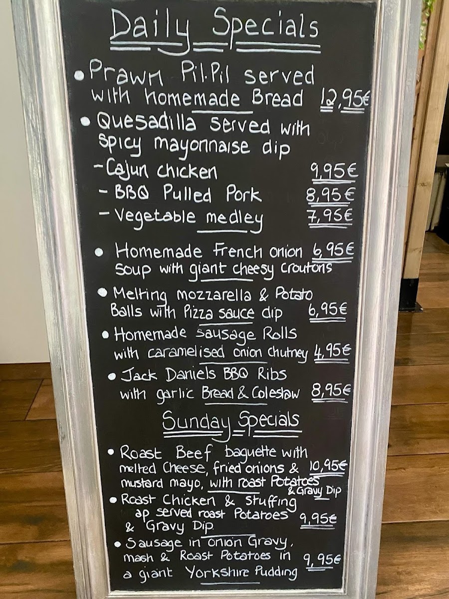 Peppers Bar & Kitchen Photo Menu 1