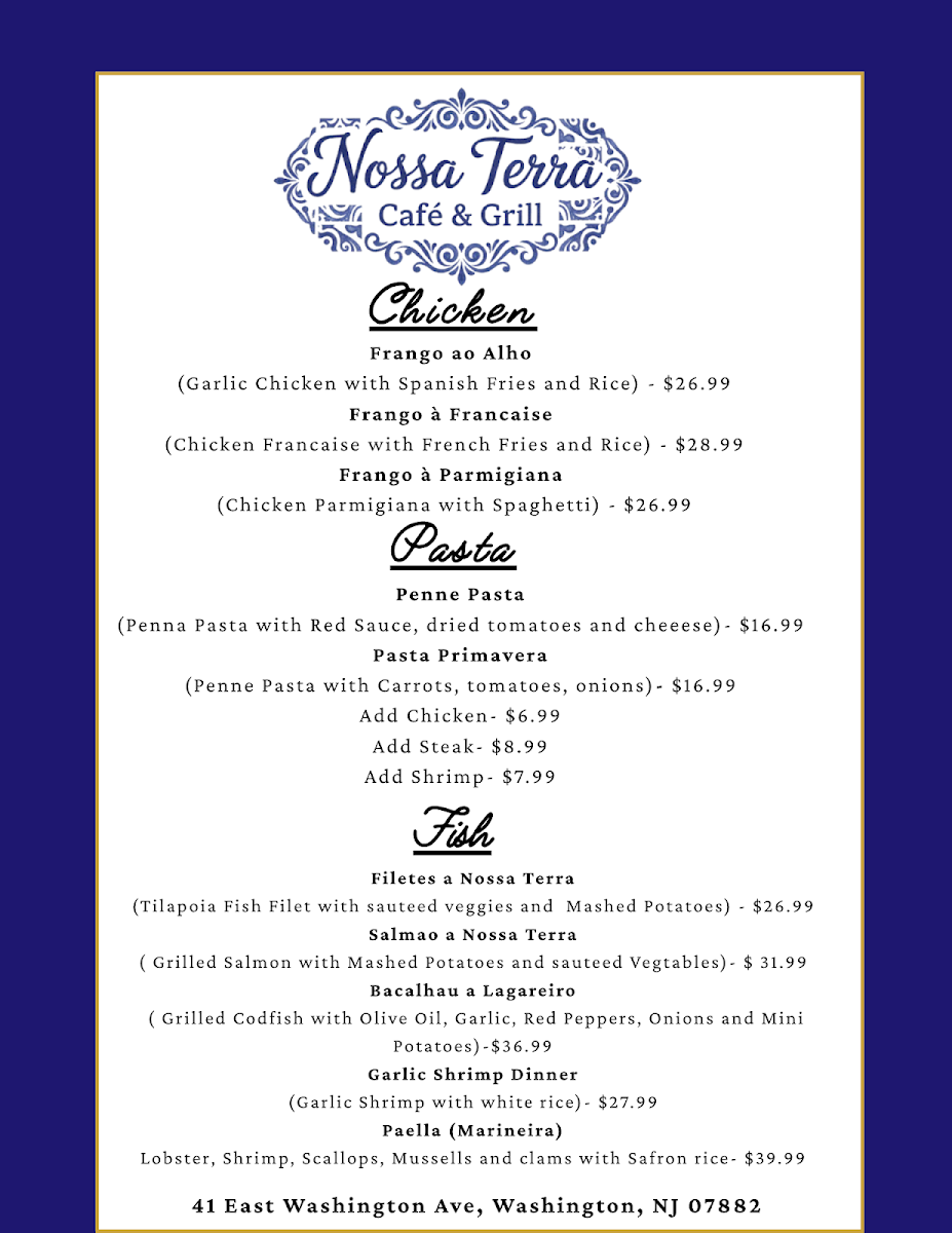 Nossa Terra Cafe Photo Menu 2
