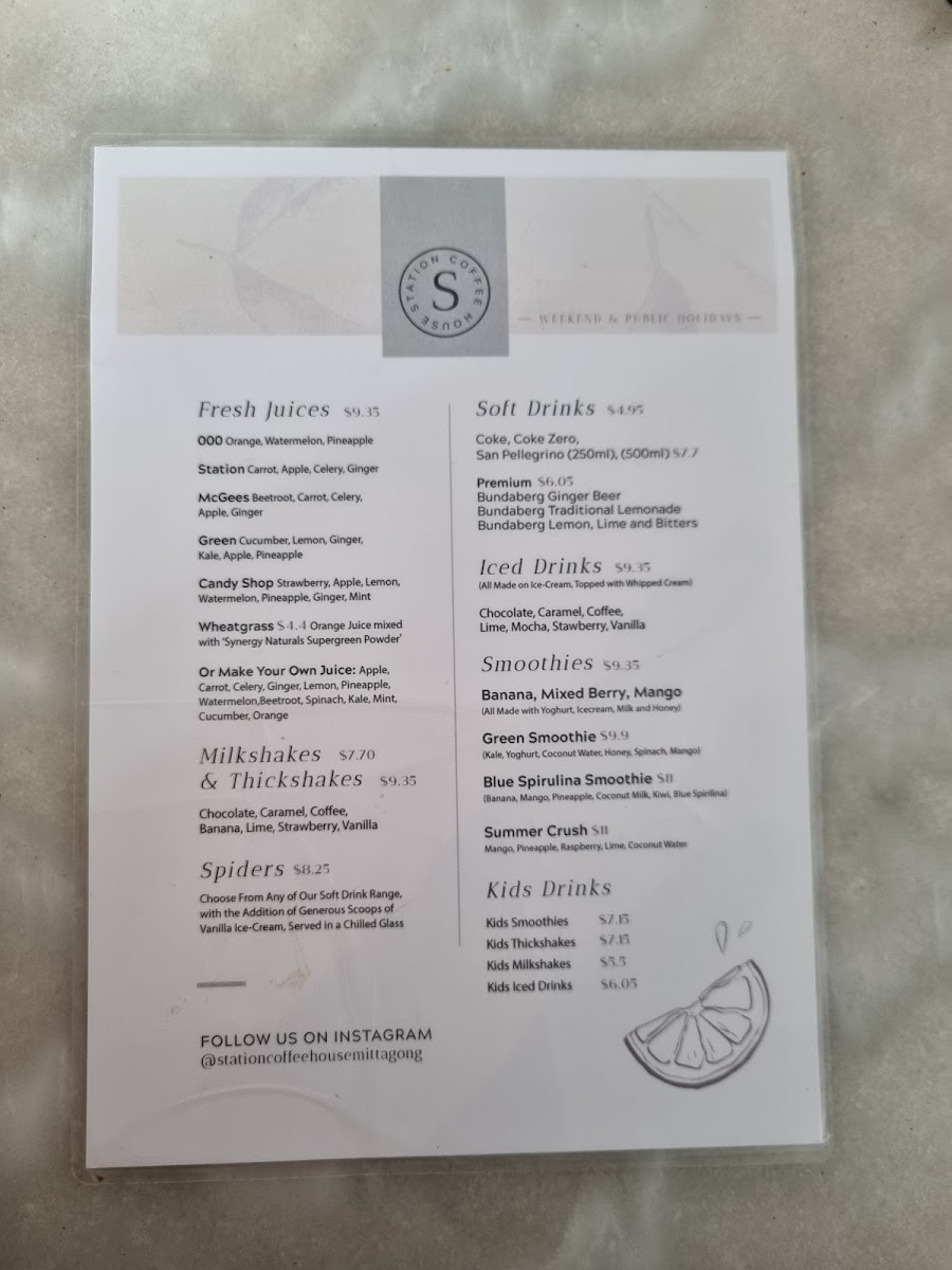 Station Coffee House Photo Menu 7