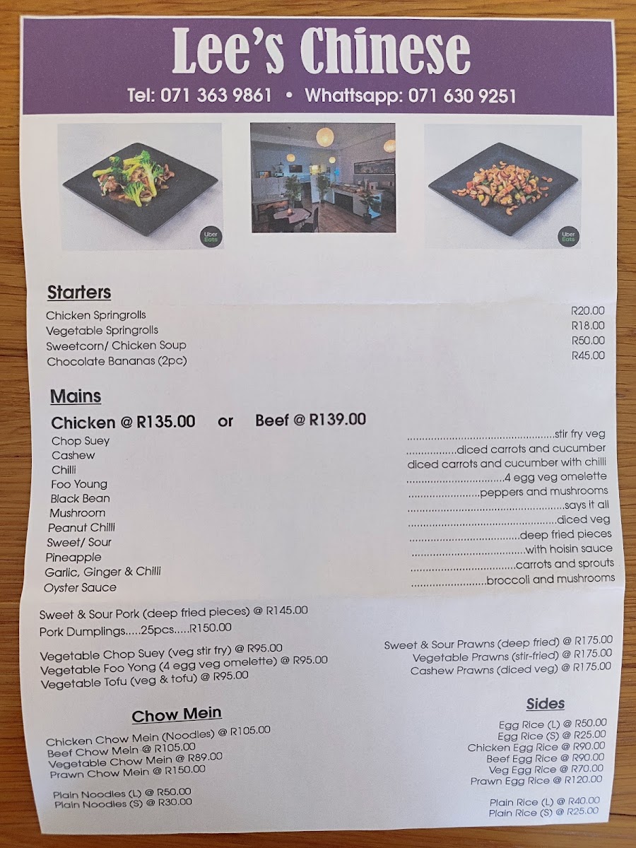 Lee's Chinese Restaurant Photo Menu 6