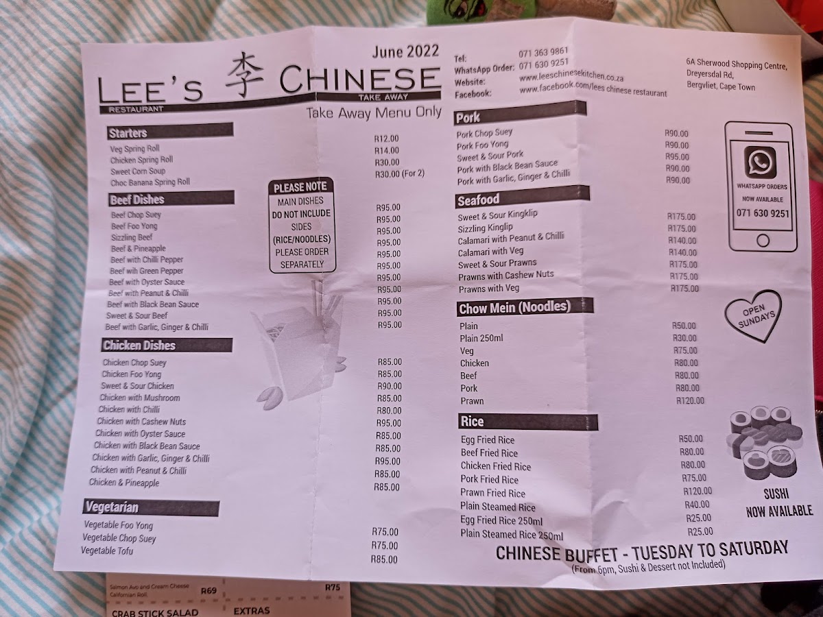 Lee's Chinese Restaurant Photo Menu 8