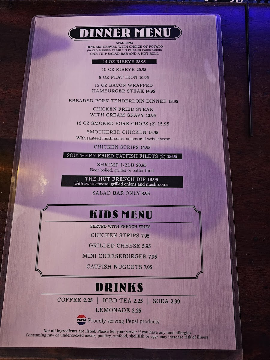 Ronna's Hut Photo Menu 1