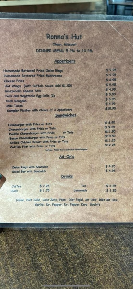 Ronna's Hut Photo Menu 10