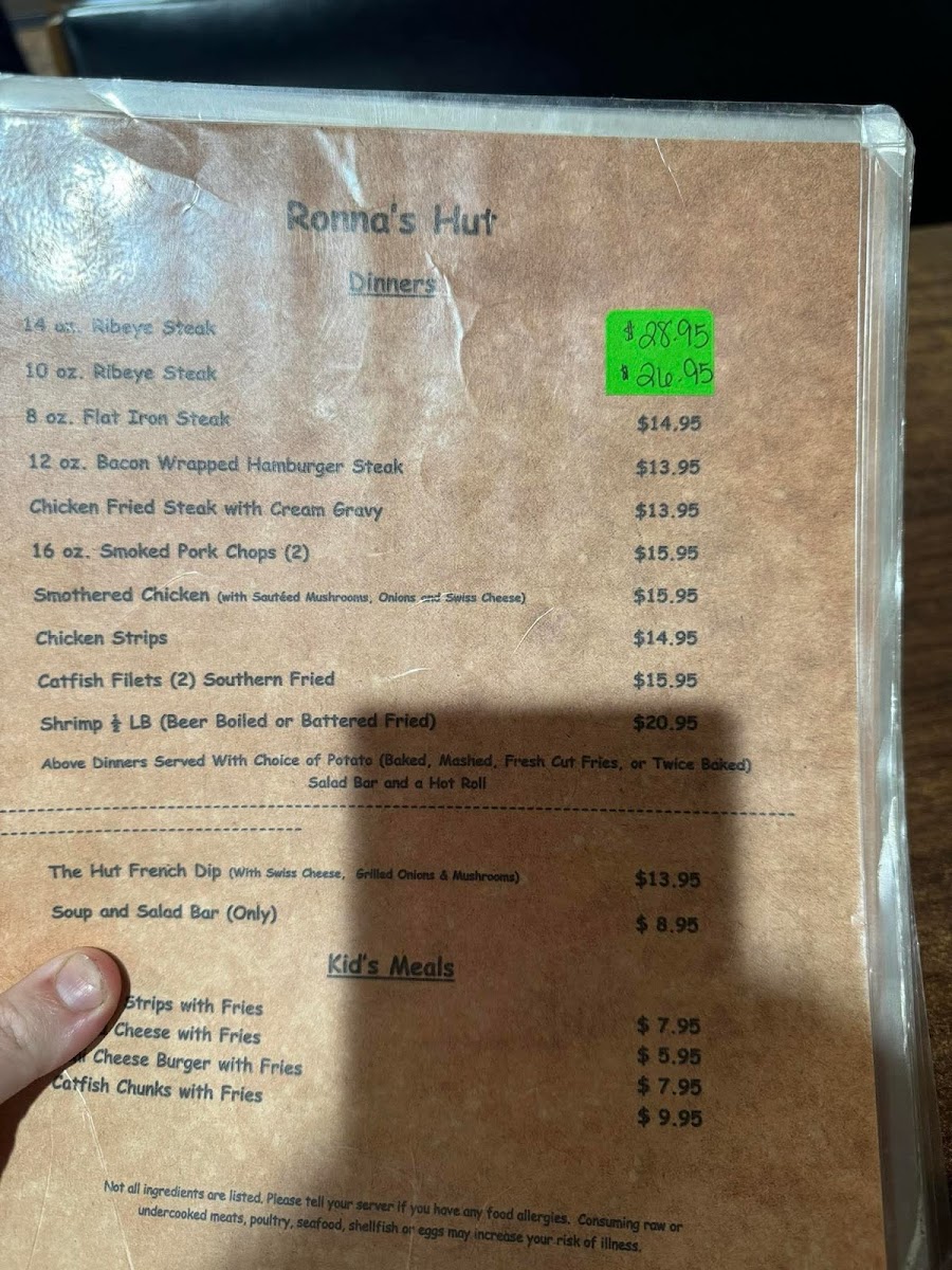 Ronna's Hut Photo Menu 5