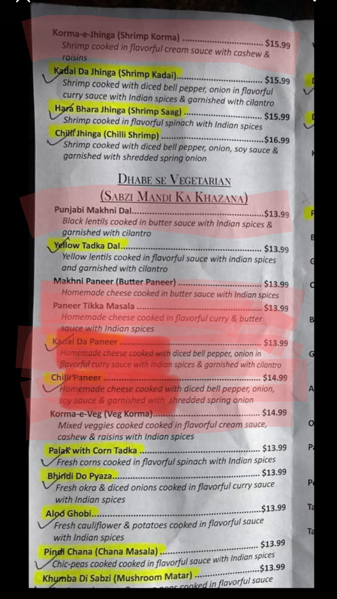 Nawab's Indian Cuisine Photo Menu 2