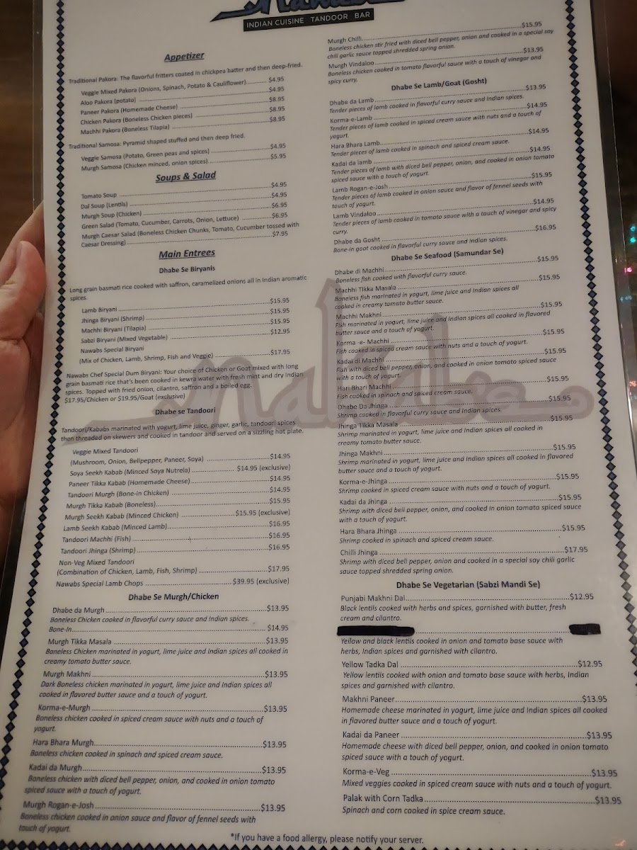 Nawab's Indian Cuisine Photo Menu 7