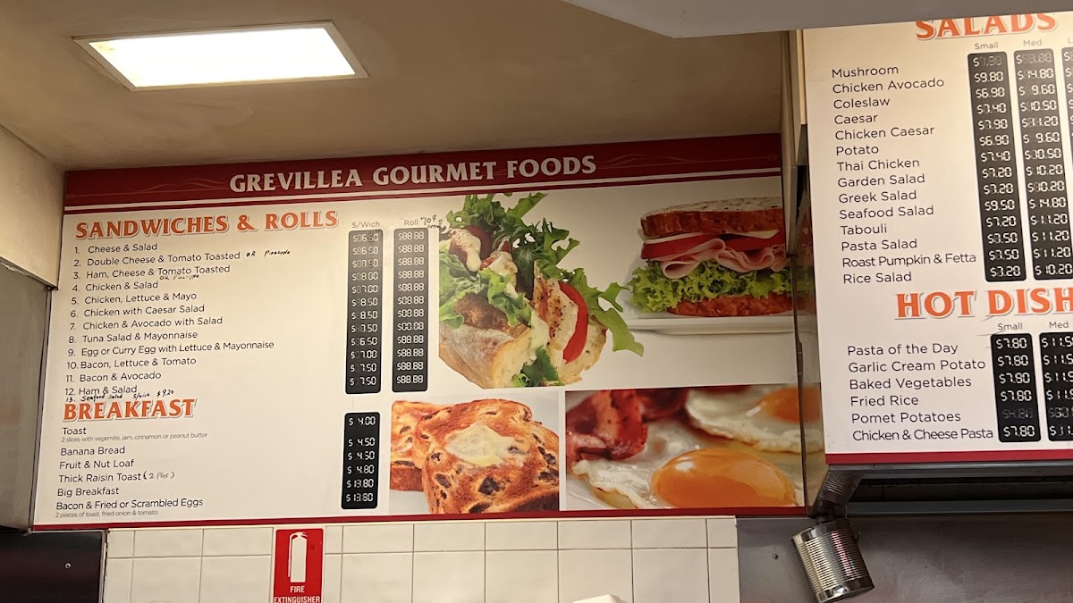 Grevillea Gourmet Food Photo Menu 3