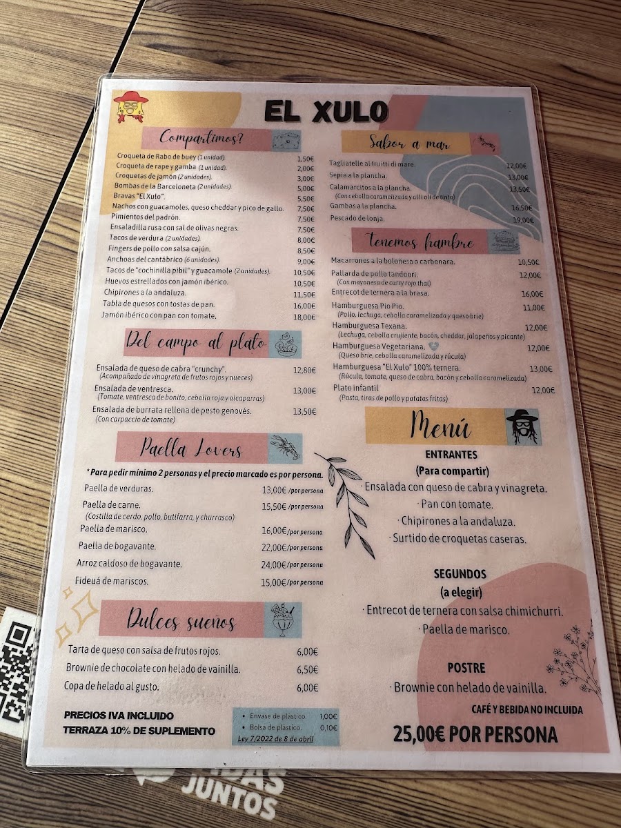El Xulo Photo Menu 1