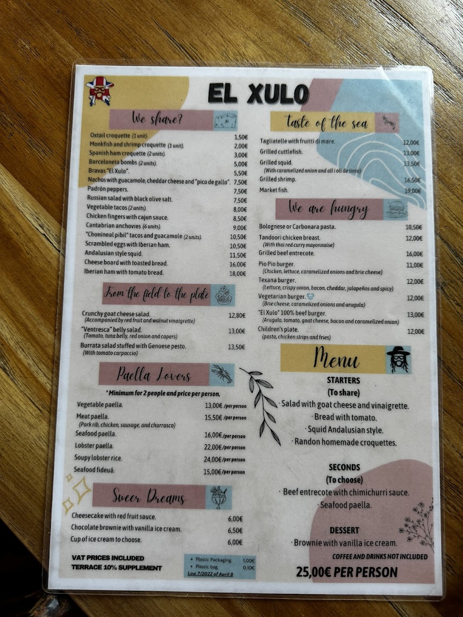 El Xulo Photo Menu 2