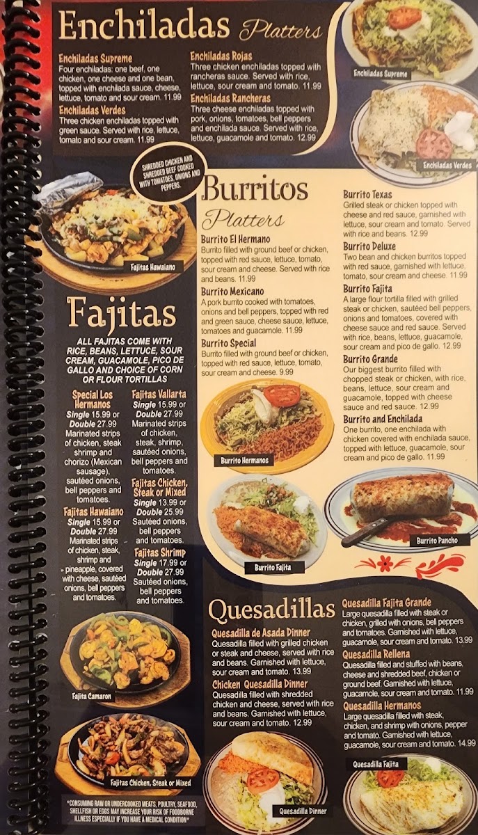 Los Hermanos Dos Mexican Restaurant Photo Menu 5