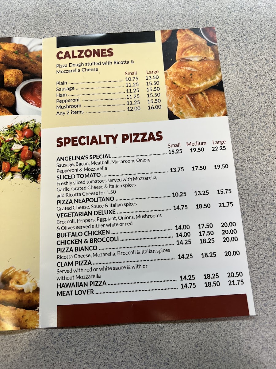 Angelina's Apizza Photo Menu 1