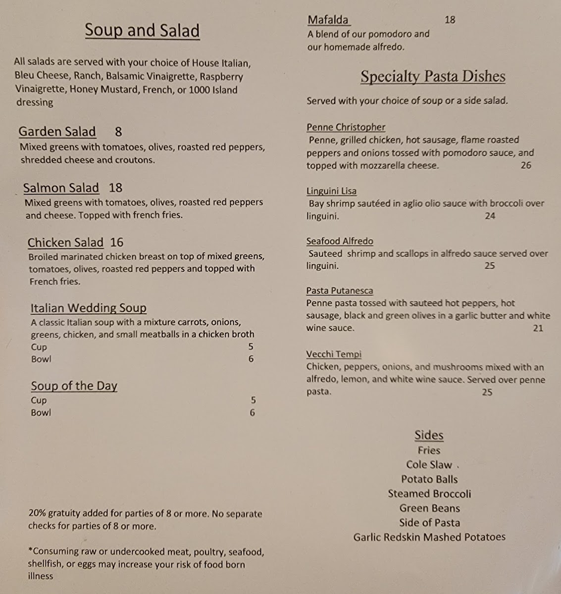 Pleasure Bar Photo Menu 1