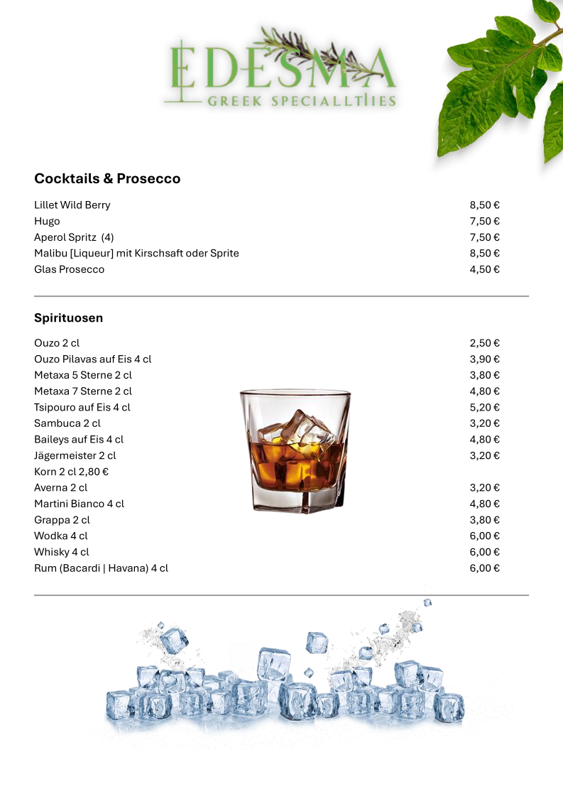 Edesma Griechisches Restaurant Photo Menu 10