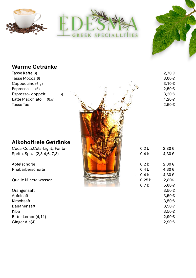 Edesma Griechisches Restaurant Photo Menu 7