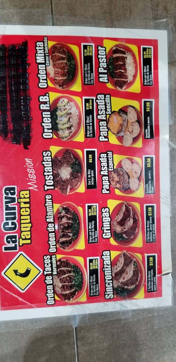 La Curva Taqueria, Mission Tx. Photo Menu 10