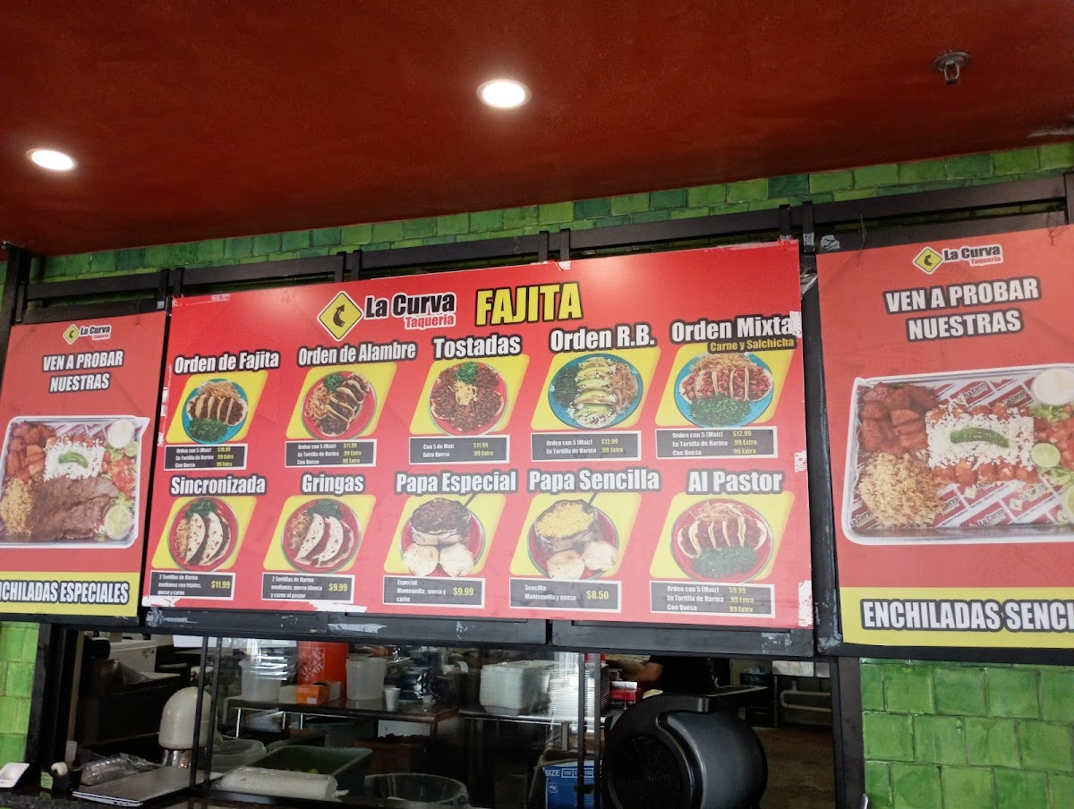 La Curva Taqueria, Mission Tx. Photo Menu 2