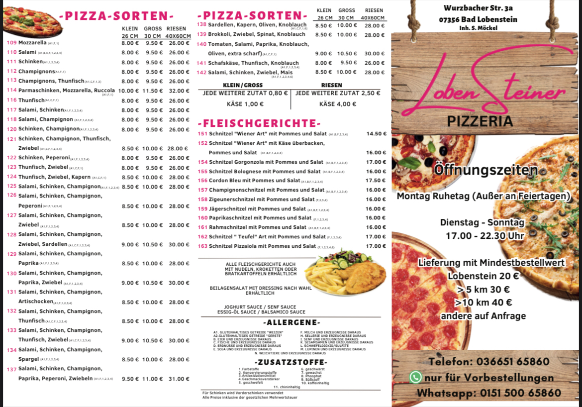 Lobensteiner Pizzeria Photo Menu 1