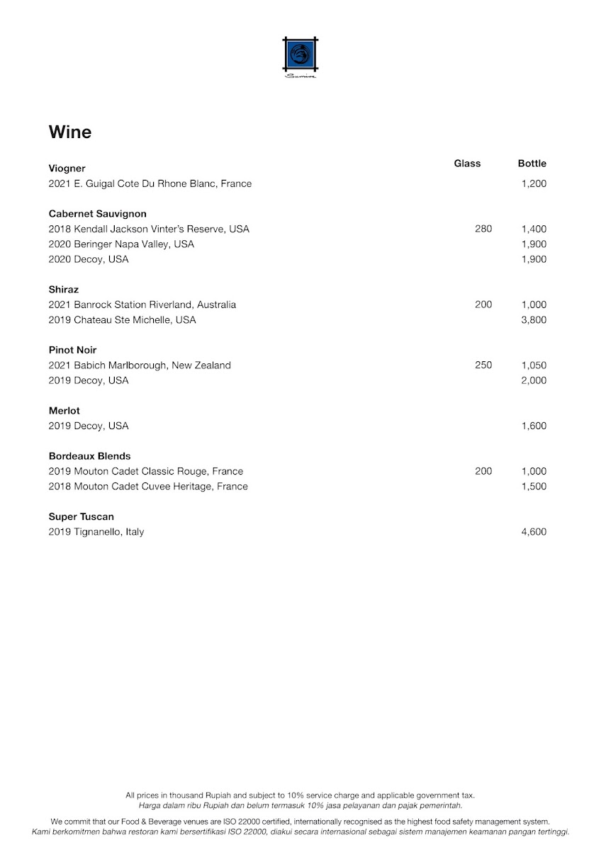 Sumire Restaurant Photo Menu 4