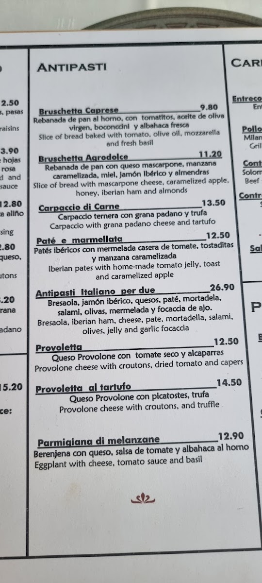 Restaurante Chiesa Photo Menu 8