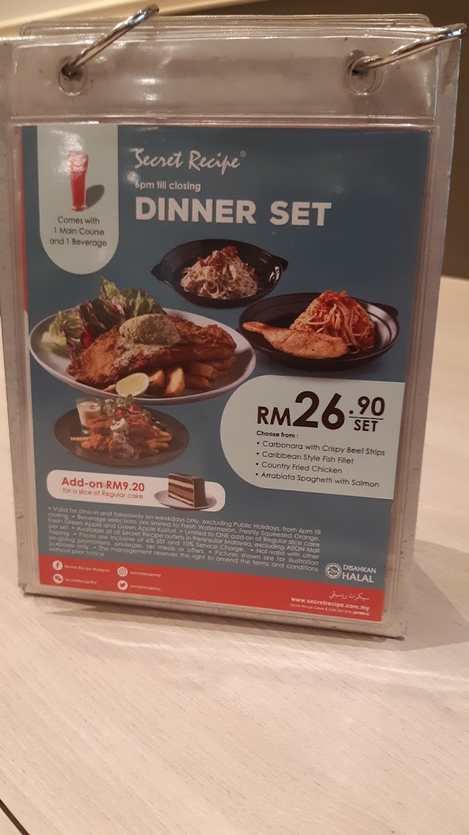 Secret Recipe Puncak Alam Photo Menu 3
