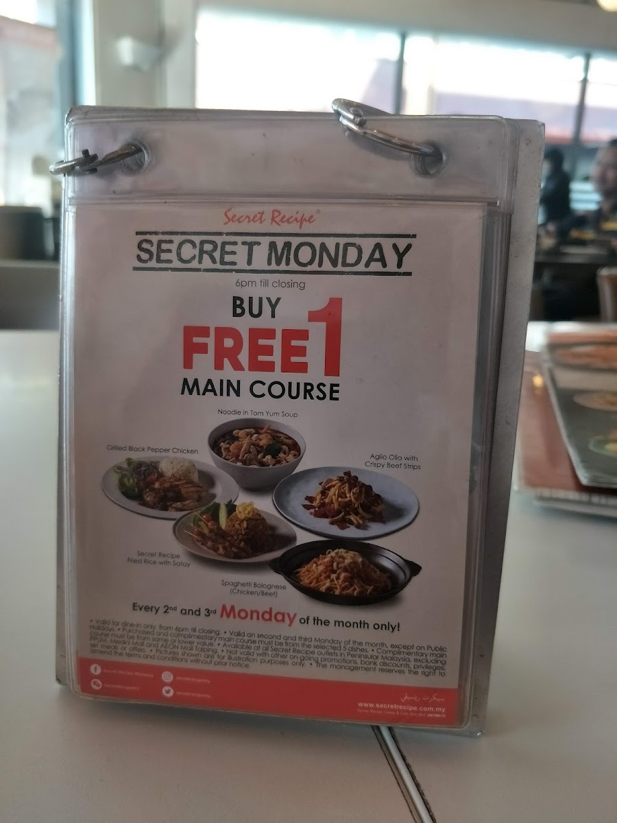 Secret Recipe Puncak Alam Photo Menu 8