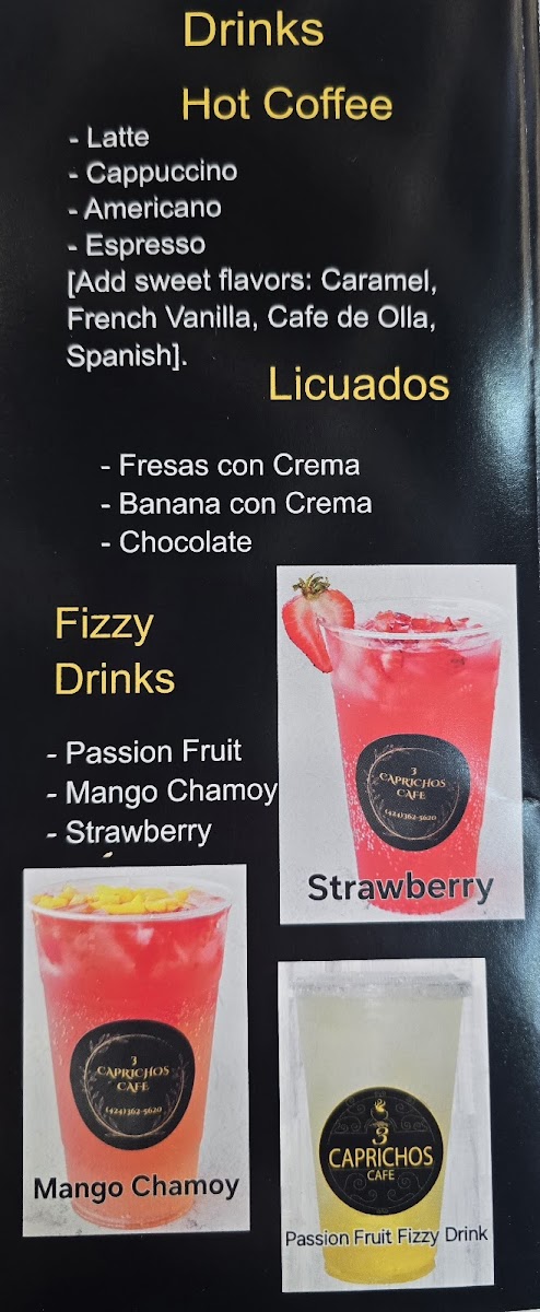 3 Caprichos Cafe Photo Menu 2