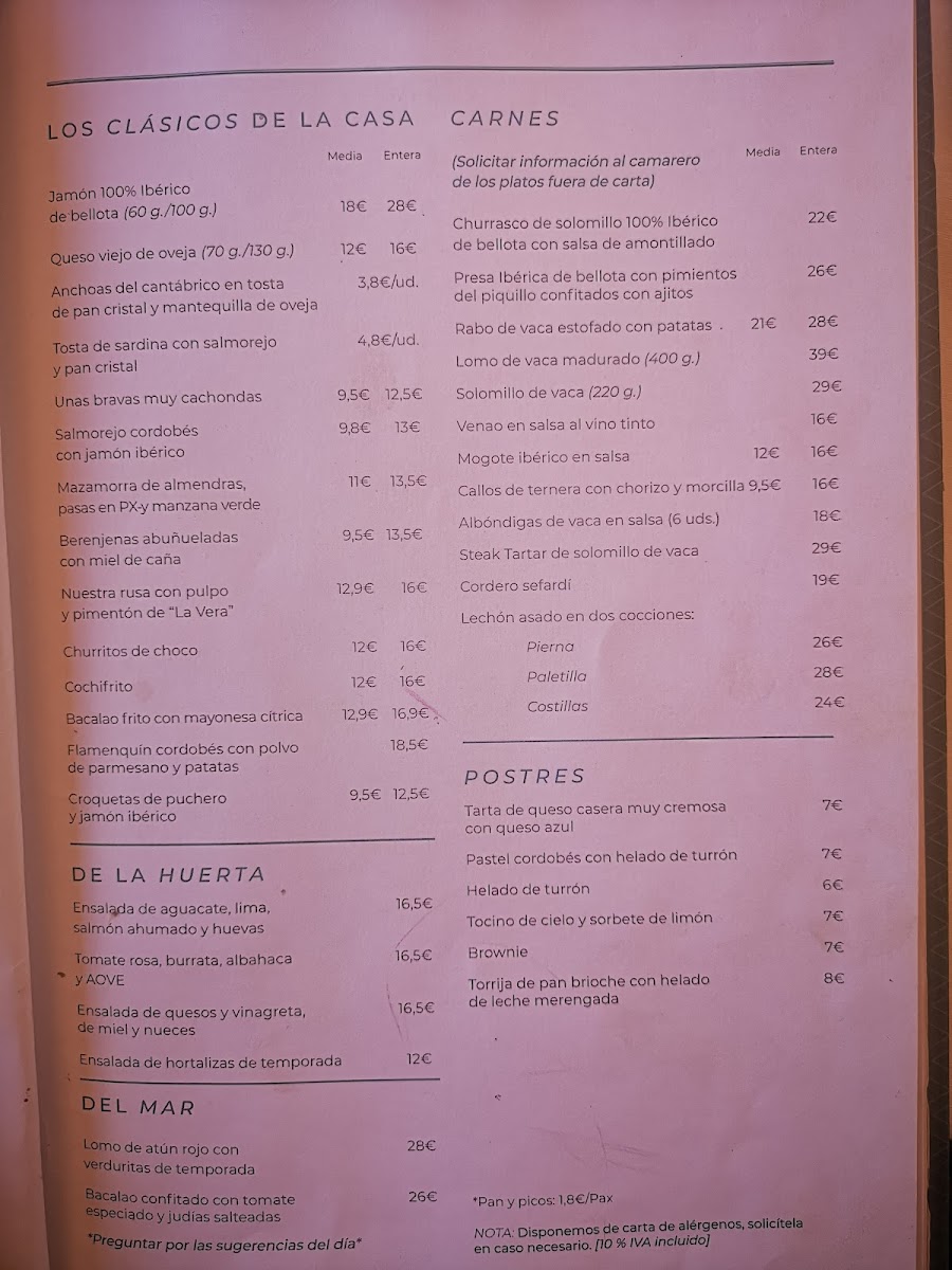 Restaurante Casa Rubio Photo Menu 2