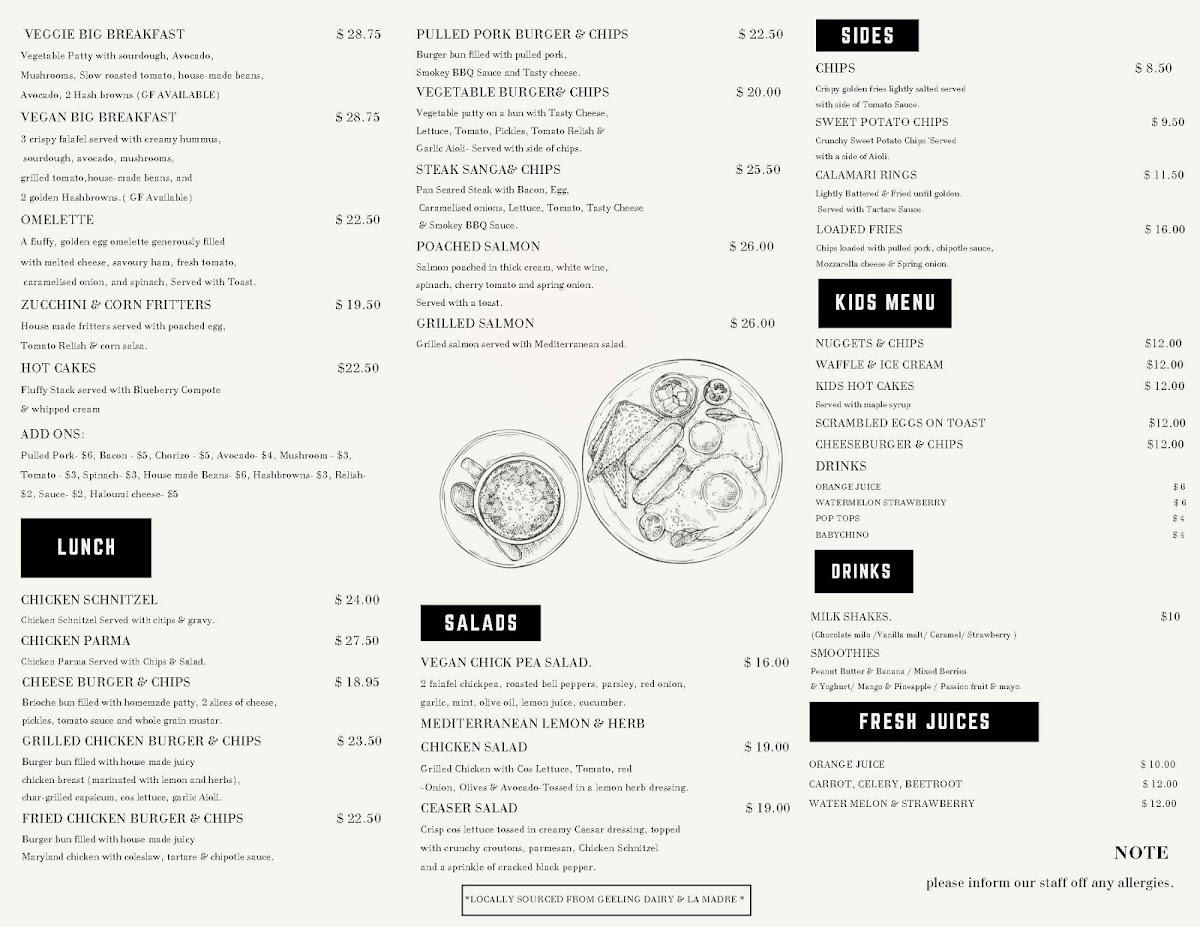 Cafe Belle Photo Menu 1
