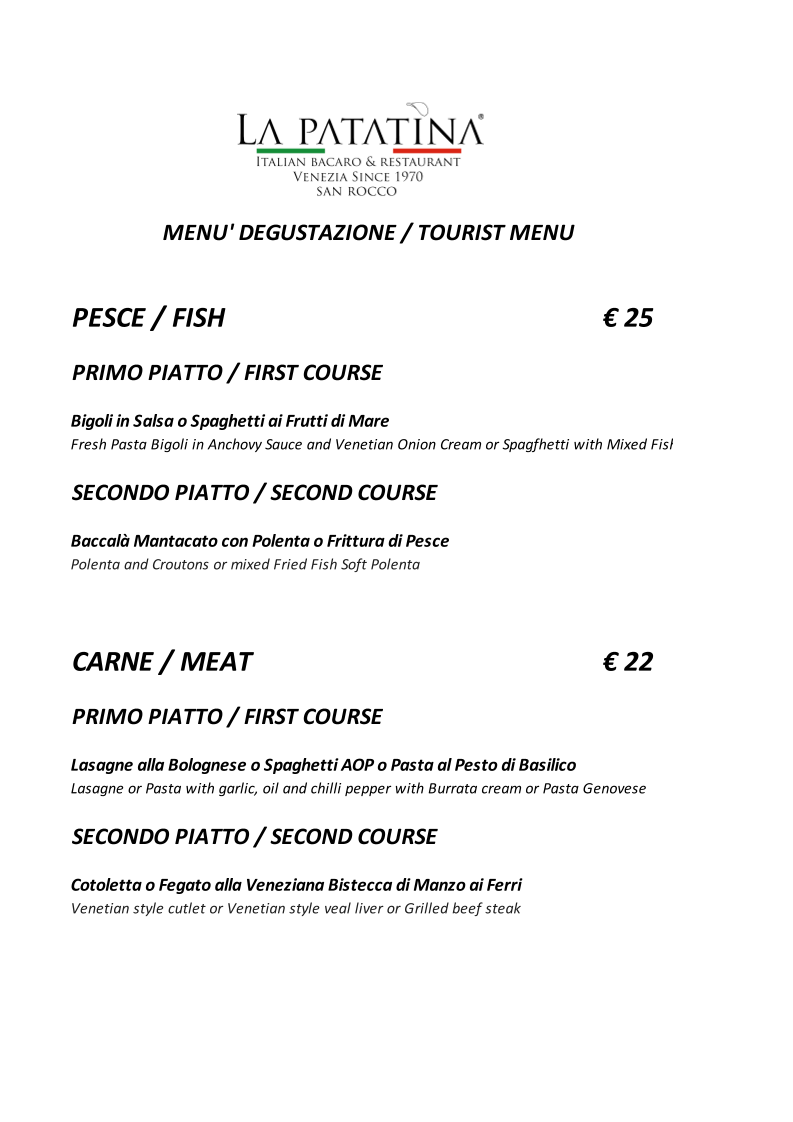 La Patatina San Rocco Photo Menu 5