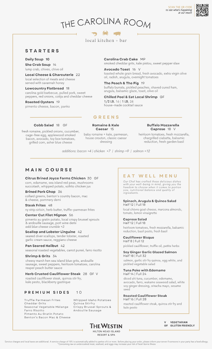 The Carolina Room Photo Menu 1