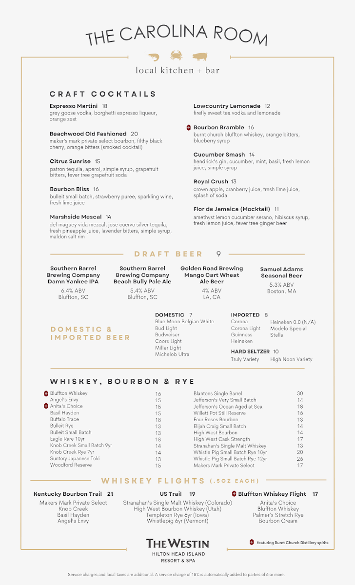 The Carolina Room Photo Menu 2