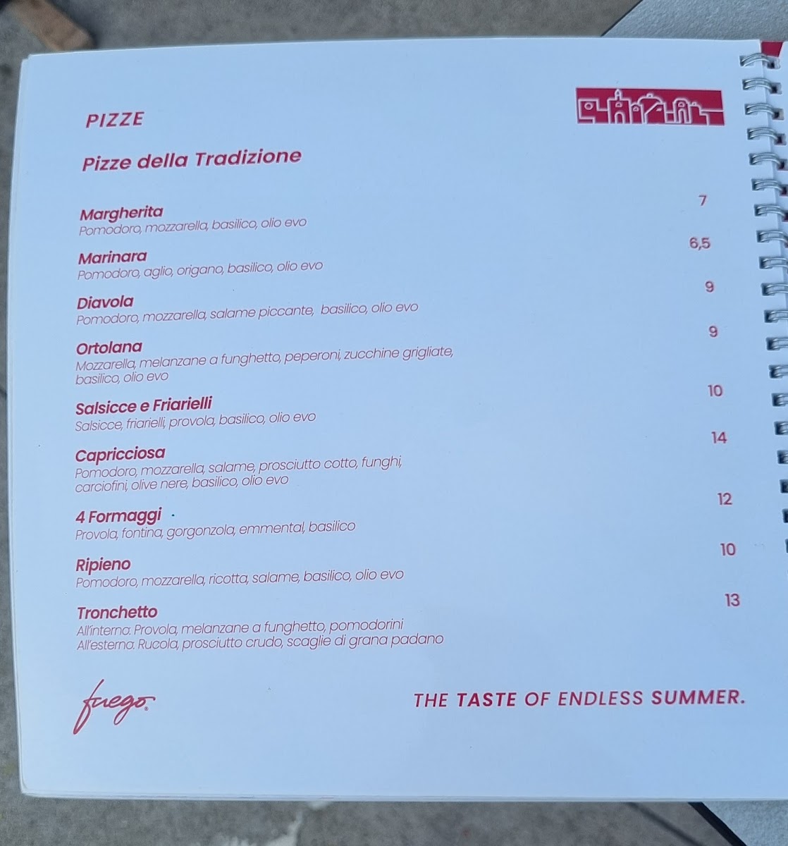 Ristorante Pizzeria Fuego Photo Menu 1
