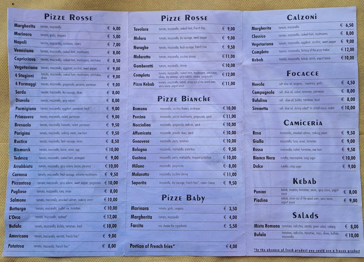 Pizzeria L’Orca Photo Menu 6