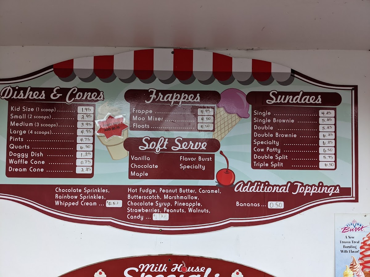 Milkhouse Ice Cream Photo Menu 4