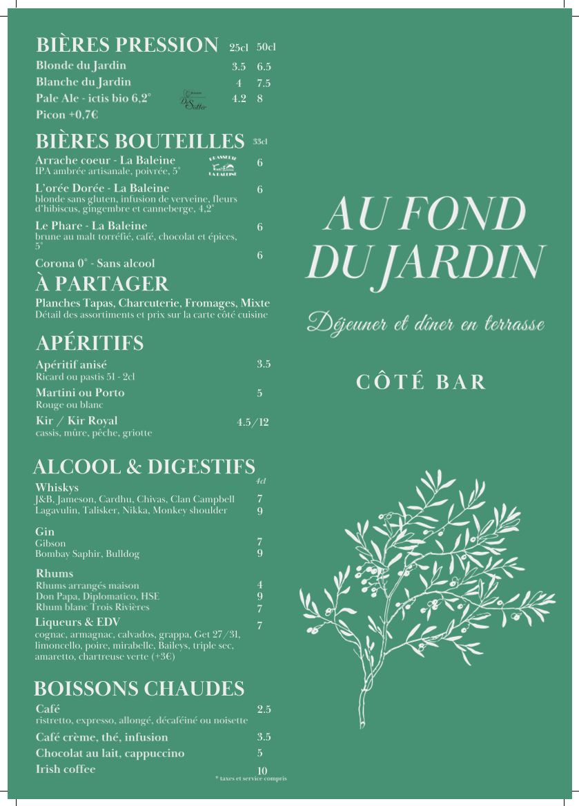 Au Fond du Jardin Photo Menu 3