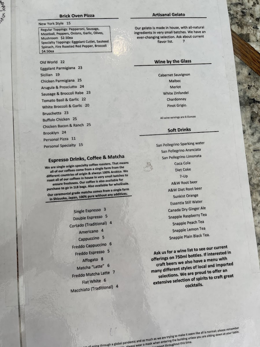 Carini Brick Oven Cafe Photo Menu 1
