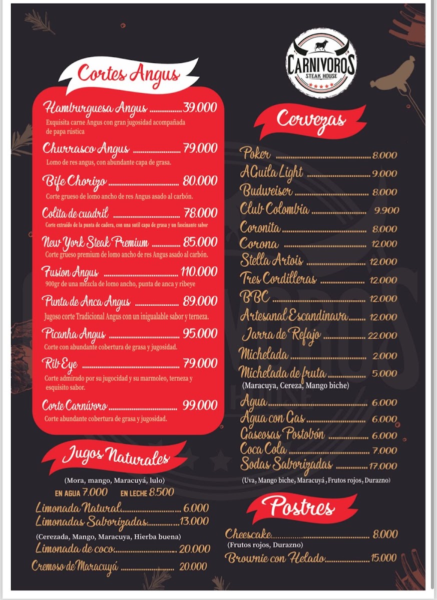 Restaurante Carnivoros Steak House Photo Menu 3