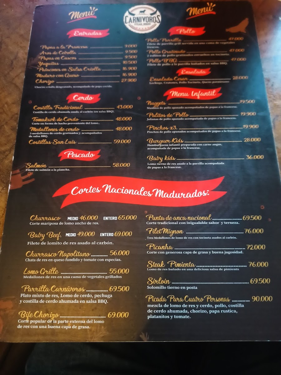 Restaurante Carnivoros Steak House Photo Menu 7