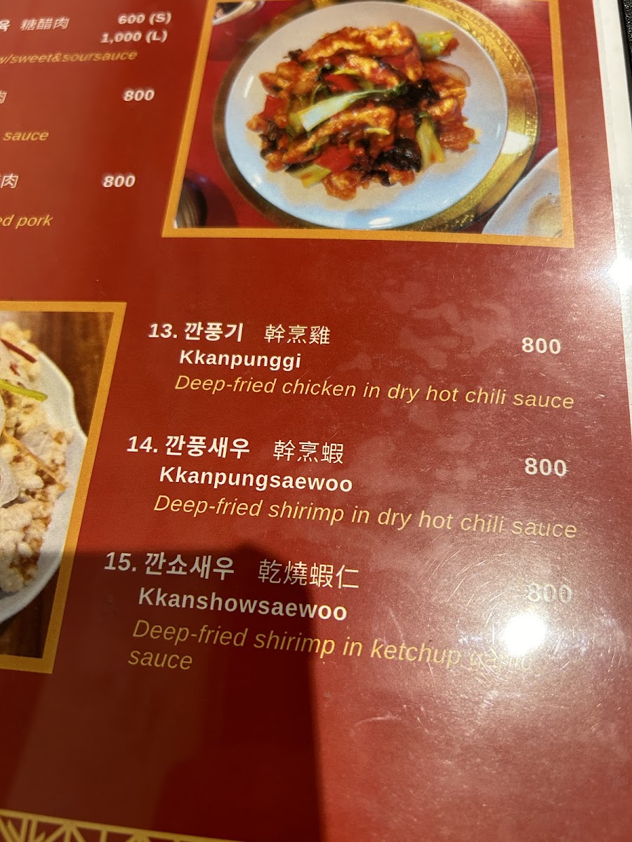 SHANDONG RESTAURANT . 산동 중화요리 . Photo Menu 7