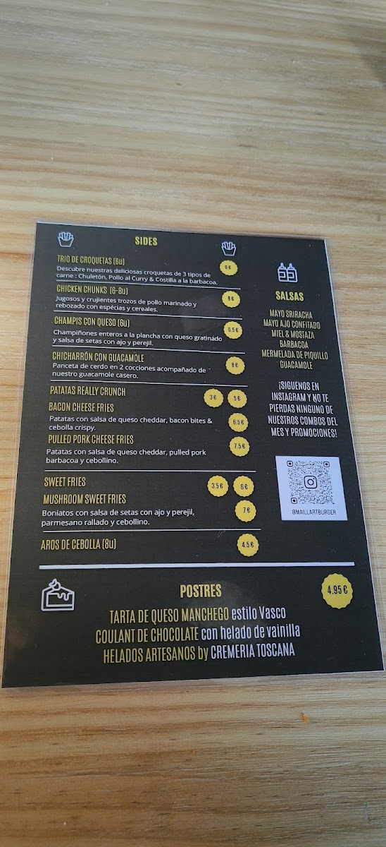 Maillart Burger Photo Menu 5
